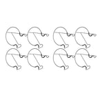 8pcs Railing Plant Pot Holder Iron Rack Floating Garden Flower Pot Stand Baskets Shelf for Outdoor Balcony Fence Deck Garden Black