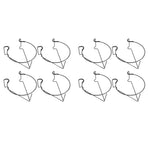 8pcs Railing Plant Pot Holder Iron Rack Floating Garden Flower Pot Stand Baskets Shelf for Outdoor Balcony Fence Deck Garden Black