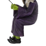 Witch Fishing Statue Resin Garden Microscopic Craft Sculpture Festival Witch Decoration