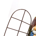 Tree Gnome Statue Sleeping Dwarf and Frog Decoration Outdoor Garden Resin Hanging Ornaments