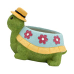 Turtle Planter Cute Animal Landscape Decorative Flower Pot Resin Succulent Pot for Outdoor Patio Garden Decor
