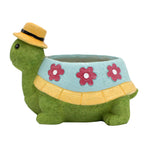 Turtle Planter Cute Animal Landscape Decorative Flower Pot Resin Succulent Pot for Outdoor Patio Garden Decor