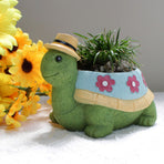 Turtle Planter Cute Animal Landscape Decorative Flower Pot Resin Succulent Pot for Outdoor Patio Garden Decor