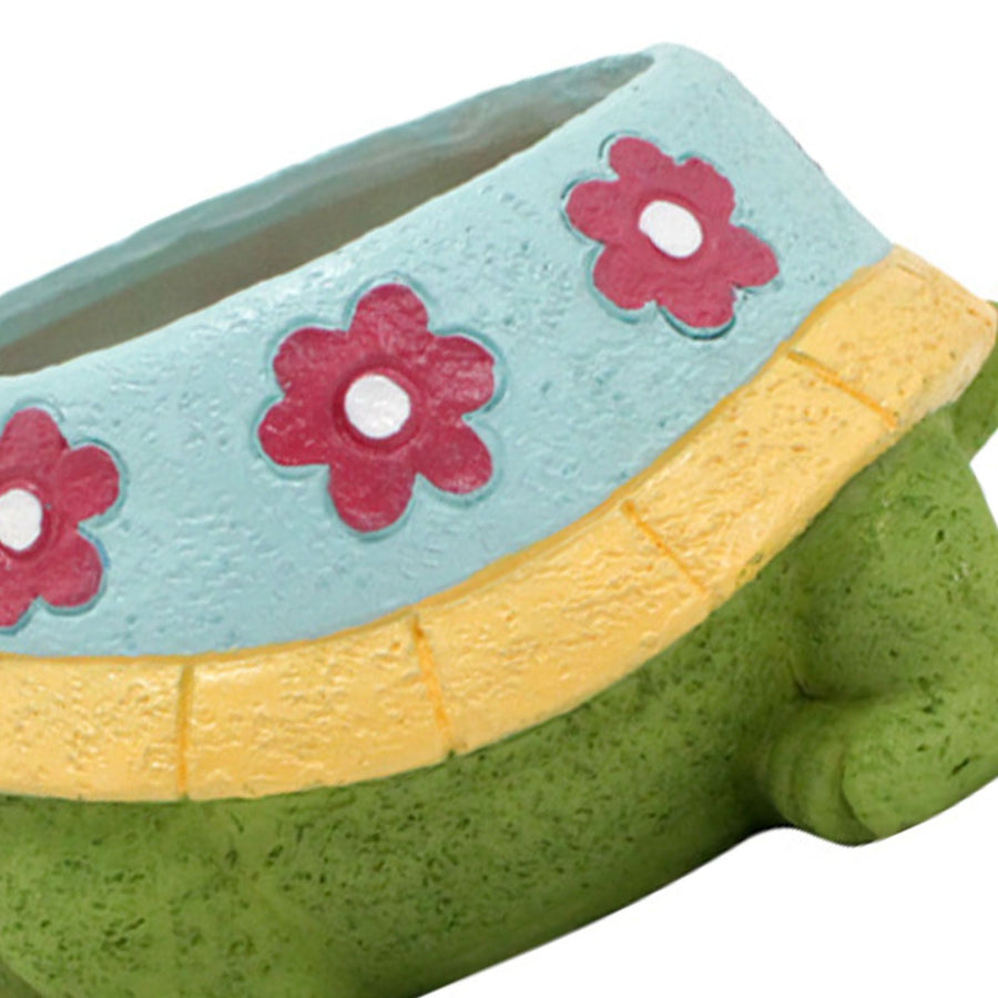 Turtle Planter Cute Animal Landscape Decorative Flower Pot Resin Succulent Pot for Outdoor Patio Garden Decor