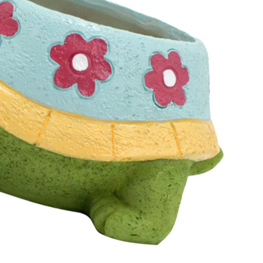Turtle Planter Cute Animal Landscape Decorative Flower Pot Resin Succulent Pot for Outdoor Patio Garden Decor