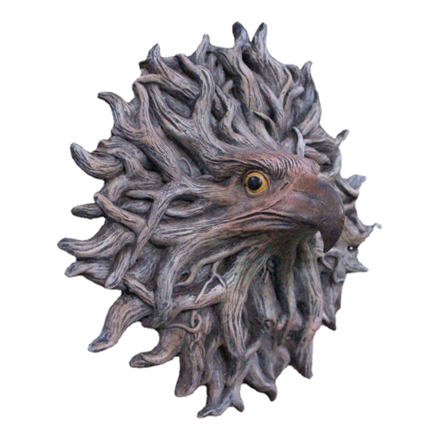 Eagle Head Tree Decor Lifelike Resin Tree Root Eagle Head Pendant Hanging Decoration for Garden