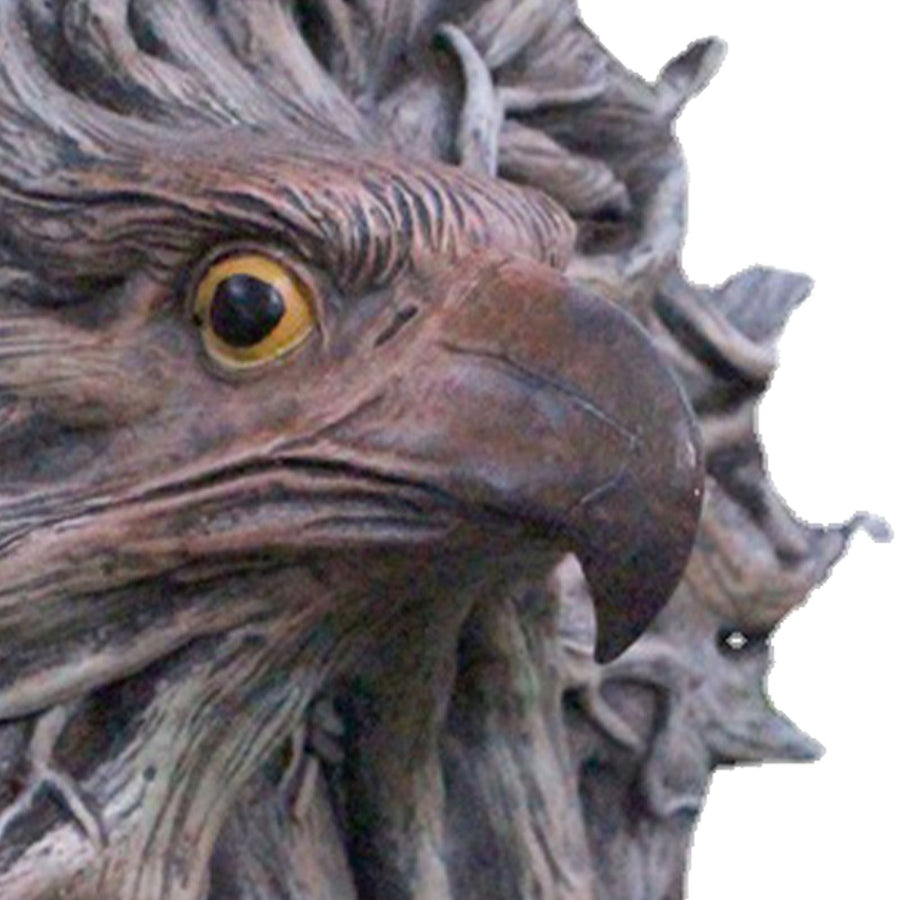 Eagle Head Tree Decor Lifelike Resin Tree Root Eagle Head Pendant Hanging Decoration for Garden