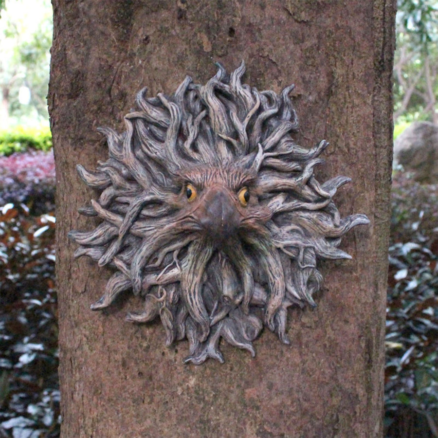 Eagle Head Tree Decor Lifelike Resin Tree Root Eagle Head Pendant Hanging Decoration for Garden