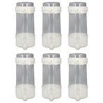 6pcs Birds Cage Water Feeder Professional Automatic Spill Proof Bird Water Hanging Feeder for Pets Birds Parrorts Budgie Cockatiel Lovebirds 200ml