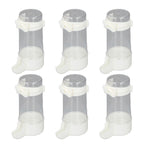 6pcs Birds Cage Water Feeder Professional Automatic Spill Proof Bird Water Hanging Feeder for Pets Birds Parrorts Budgie Cockatiel Lovebirds 200ml