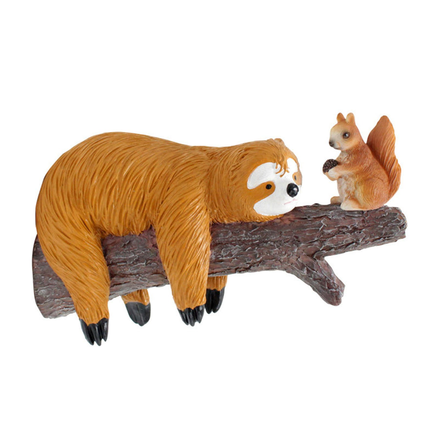 Sloth and Squirrel Tree Hugger Funny Cute Resin Sloth Napping Hanging Decoration for Tree Garden Outdoor