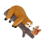 Sloth and Squirrel Tree Hugger Funny Cute Resin Sloth Napping Hanging Decoration for Tree Garden Outdoor