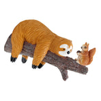 Sloth and Squirrel Tree Hugger Funny Cute Resin Sloth Napping Hanging Decoration for Tree Garden Outdoor