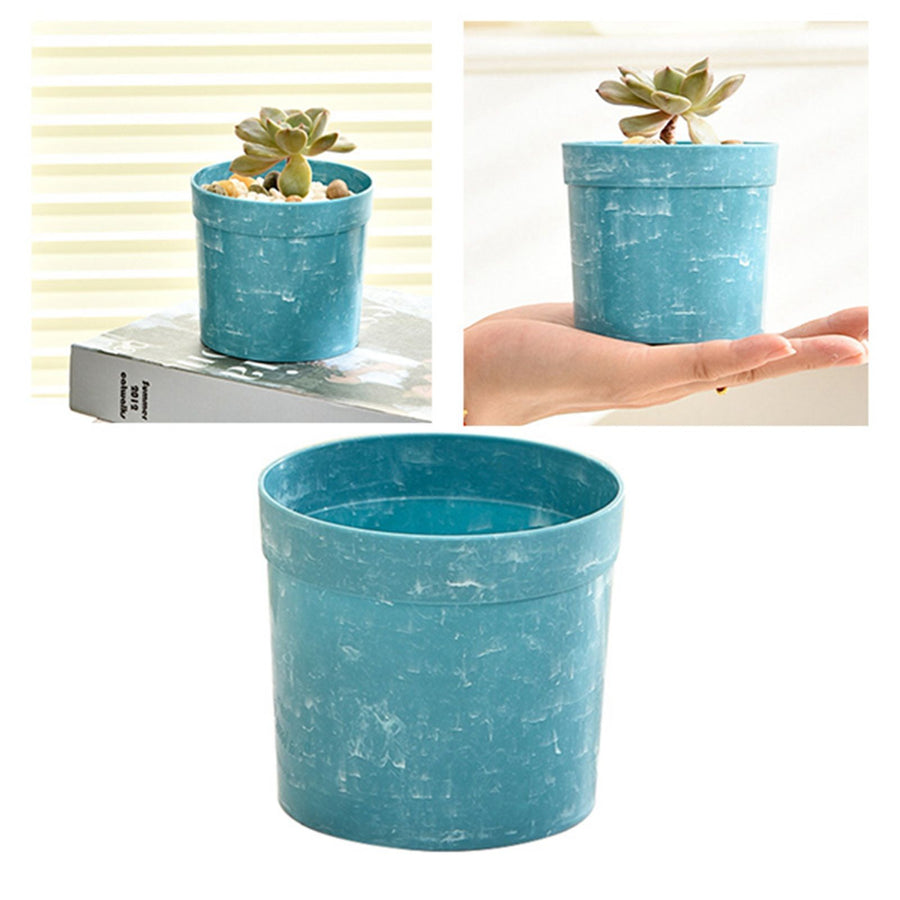 10Pcs Planting Pots Plastic Succulent Flower Pots Gardening Aloe Succulent Flower Pots for Balcony Office Blue