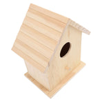 Bird House Paintable Unfinished Wood Bird Breeding Nesting Box for Pet Birds Rest Relax