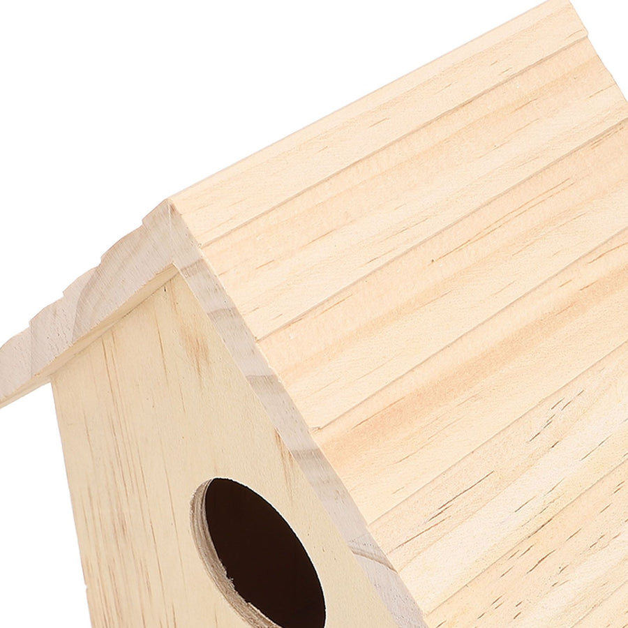 Bird House Paintable Unfinished Wood Bird Breeding Nesting Box for Pet Birds Rest Relax