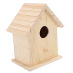 Bird House Paintable Unfinished Wood Bird Breeding Nesting Box for Pet Birds Rest Relax