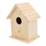 Bird House Paintable Unfinished Wood Bird Breeding Nesting Box for Pet Birds Rest Relax