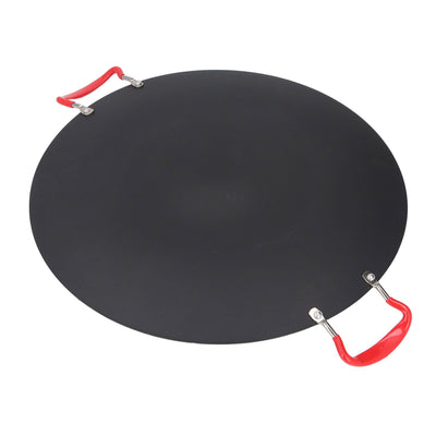 Korean Grill Pan Non Stick Round Portable BBQ Flat Griddle Outdoor Camping Home Barbecue Tray S