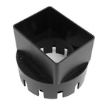 Rain Gutter Downspout Adapter 3x4 Inch PVC Square Rain Gutter to Drain Pipe Adapter for Outdoor Black