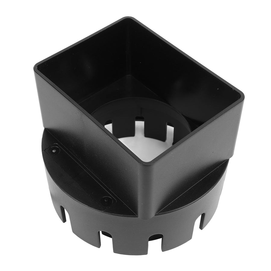 Rain Gutter Downspout Adapter 3x4 Inch PVC Square Rain Gutter to Drain Pipe Adapter for Outdoor Black