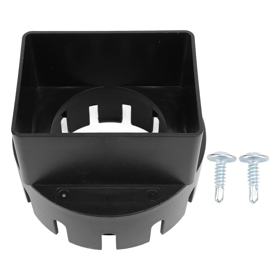 Rain Gutter Downspout Adapter 3x4 Inch PVC Square Rain Gutter to Drain Pipe Adapter for Outdoor Black