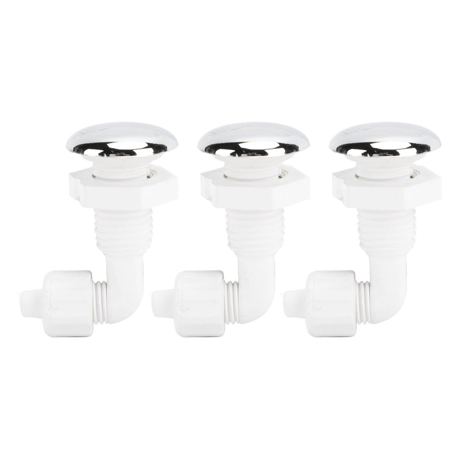3PCS Hot Tub Twisting Bow Bubble Air Nozzle Rugged PVC Hot Tub Air Jet Massage Bathtub Nozzle for Swimming Pool