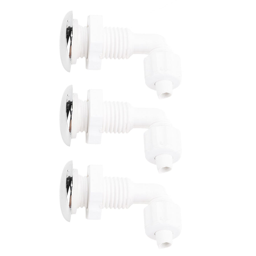 3PCS Hot Tub Twisting Bow Bubble Air Nozzle Rugged PVC Hot Tub Air Jet Massage Bathtub Nozzle for Swimming Pool