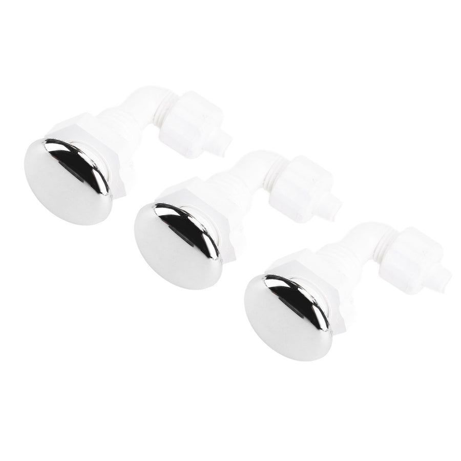 3PCS Hot Tub Twisting Bow Bubble Air Nozzle Rugged PVC Hot Tub Air Jet Massage Bathtub Nozzle for Swimming Pool