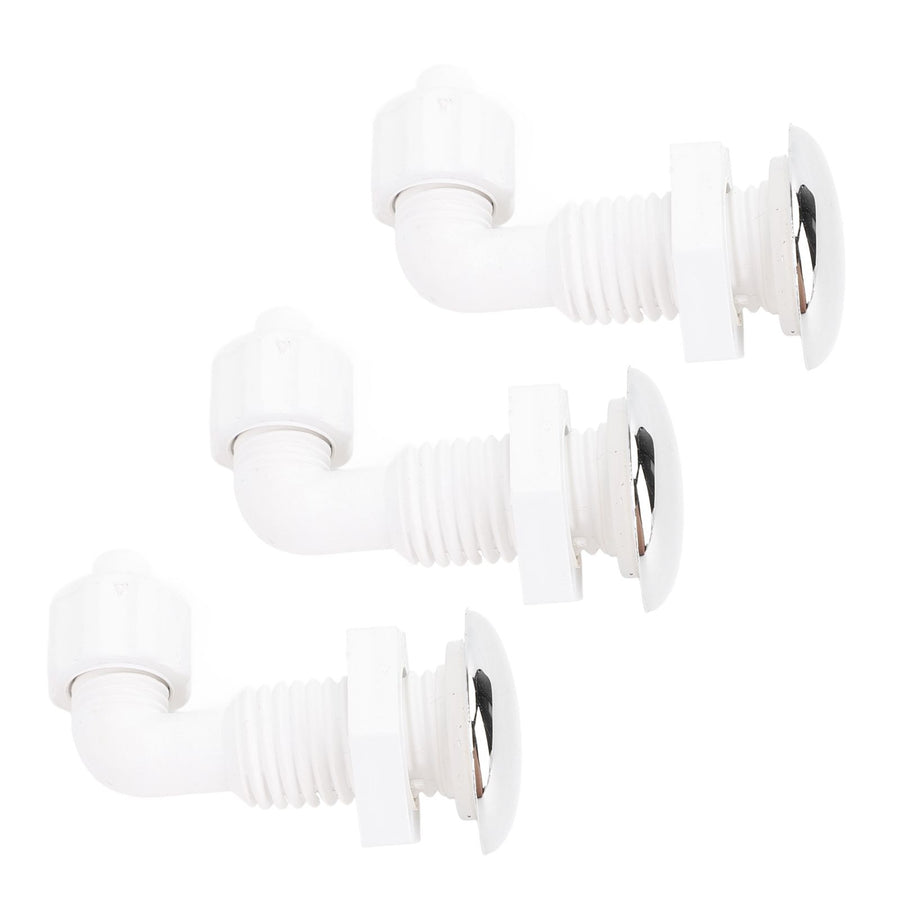 3PCS Hot Tub Twisting Bow Bubble Air Nozzle Rugged PVC Hot Tub Air Jet Massage Bathtub Nozzle for Swimming Pool