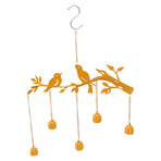 Bird Bell Outdoor Decoration Iron Elegant Look Handmade Craft Bird Bell Hanging Decor for Garden Courtyard Balcony