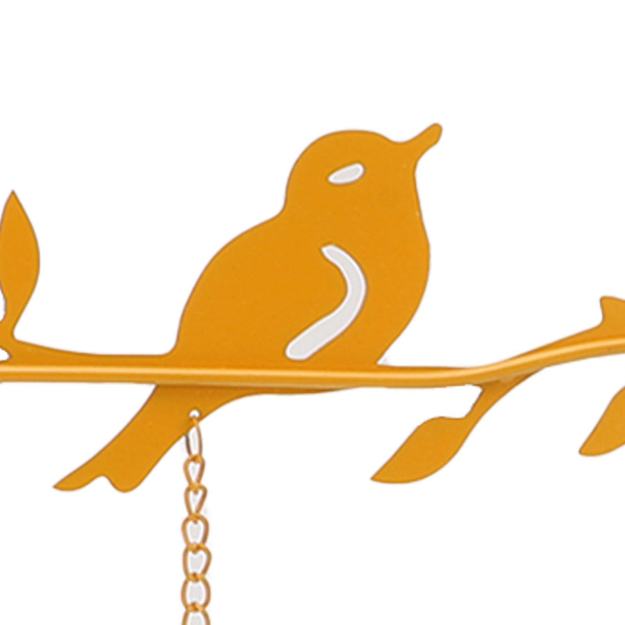 Bird Bell Outdoor Decoration Iron Elegant Look Handmade Craft Bird Bell Hanging Decor for Garden Courtyard Balcony