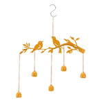Bird Bell Outdoor Decoration Iron Elegant Look Handmade Craft Bird Bell Hanging Decor for Garden Courtyard Balcony