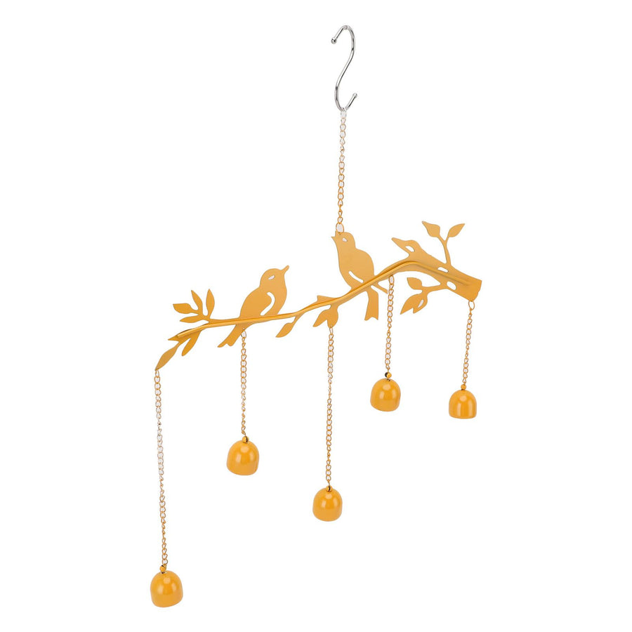 Bird Bell Outdoor Decoration Iron Elegant Look Handmade Craft Bird Bell Hanging Decor for Garden Courtyard Balcony