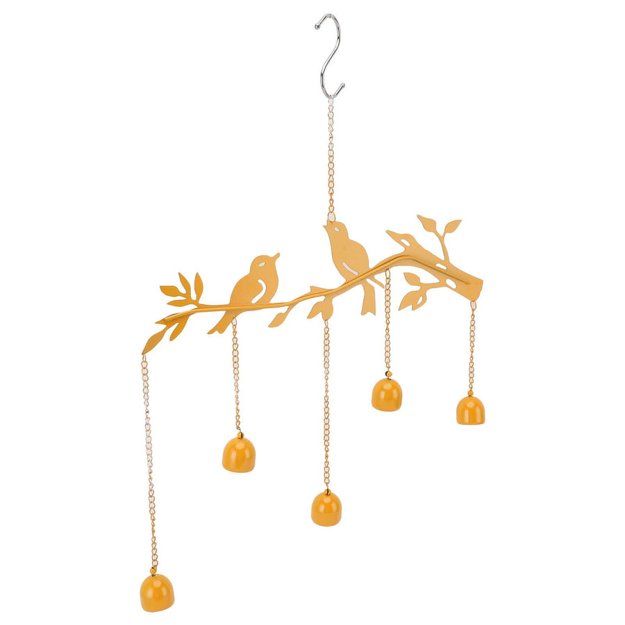 Bird Bell Outdoor Decoration Iron Elegant Look Handmade Craft Bird Bell Hanging Decor for Garden Courtyard Balcony