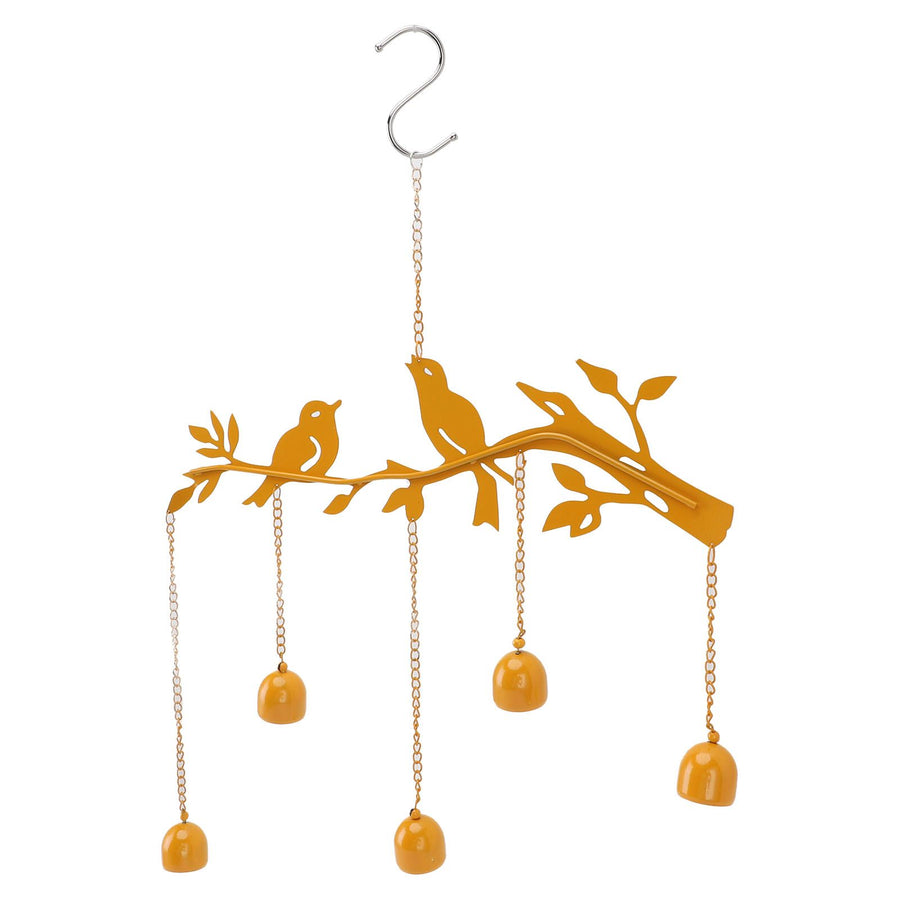 Bird Bell Outdoor Decoration Iron Elegant Look Handmade Craft Bird Bell Hanging Decor for Garden Courtyard Balcony