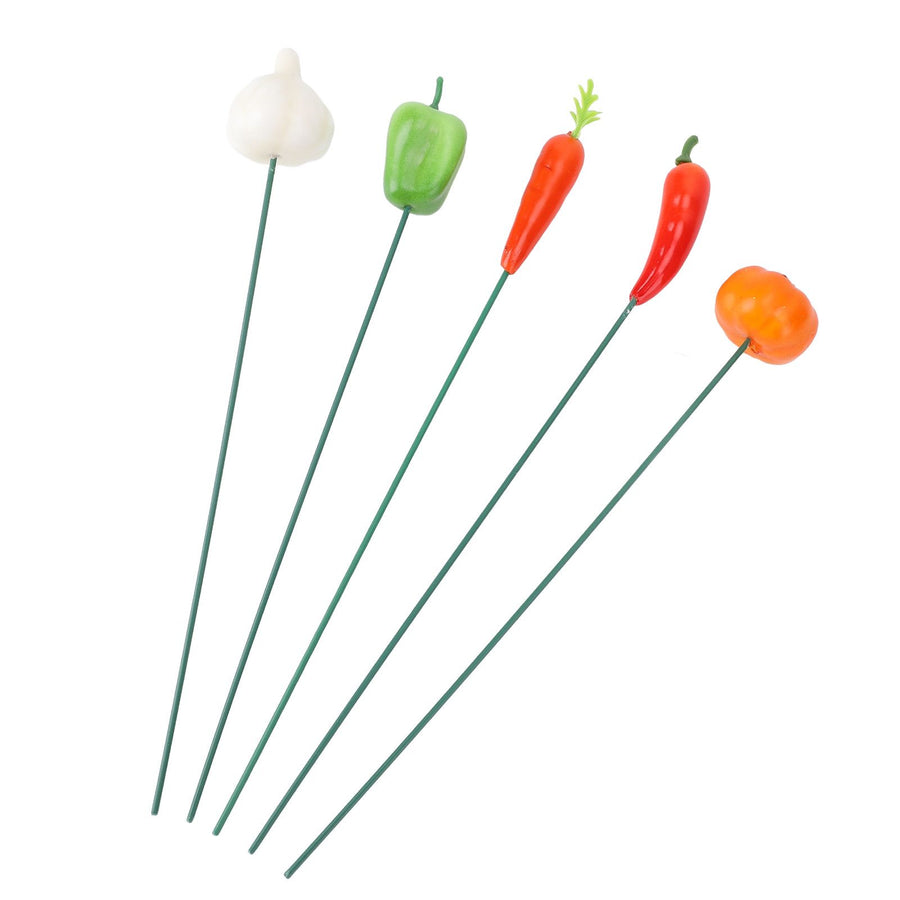 5Pcs Garden Stake Decoration Weather Proof Multifunctional Stable Support Lawn Stake Ornament for Yard Flower Pot Outdoor A Style