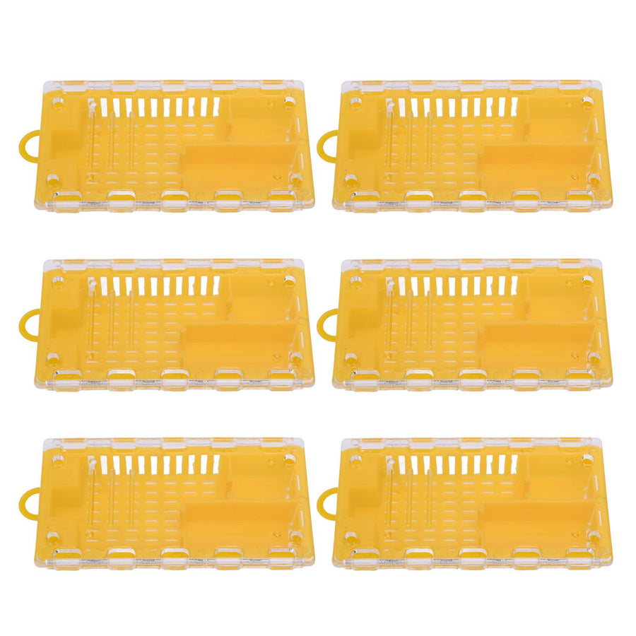 10pcs Queen Bee Cage Plastic Queen Bee Transporting Catcher Beekeeping Supplies Beekeeper Equipment Yellow