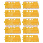 10pcs Queen Bee Cage Plastic Queen Bee Transporting Catcher Beekeeping Supplies Beekeeper Equipment Yellow