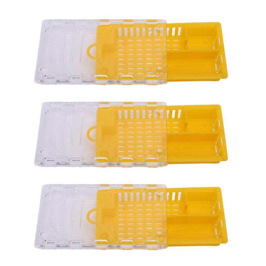 10pcs Queen Bee Cage Plastic Queen Bee Transporting Catcher Beekeeping Supplies Beekeeper Equipment Yellow
