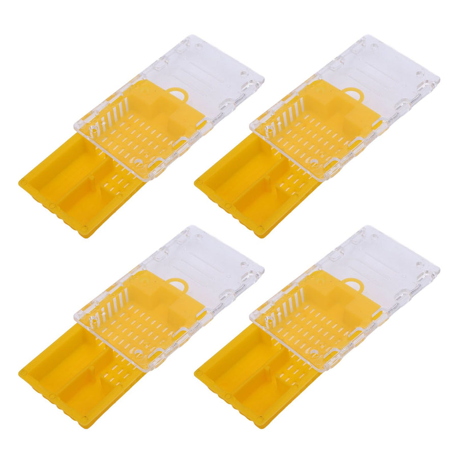 10pcs Queen Bee Cage Plastic Queen Bee Transporting Catcher Beekeeping Supplies Beekeeper Equipment Yellow