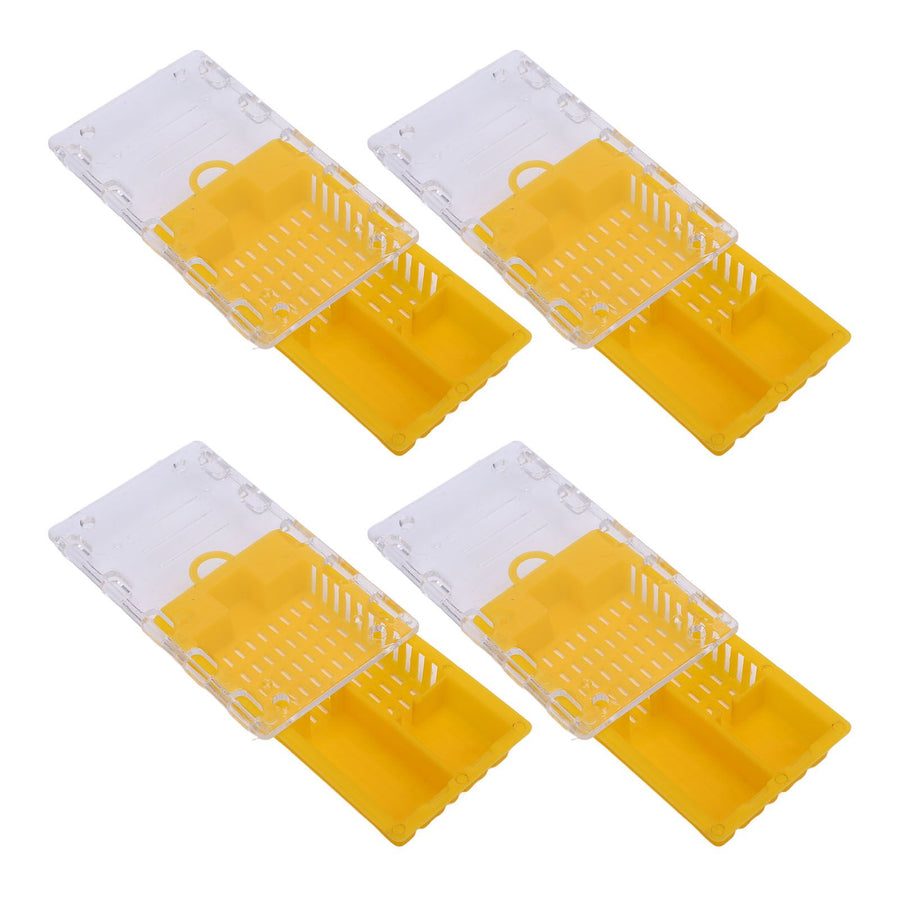 10pcs Queen Bee Cage Plastic Queen Bee Transporting Catcher Beekeeping Supplies Beekeeper Equipment Yellow