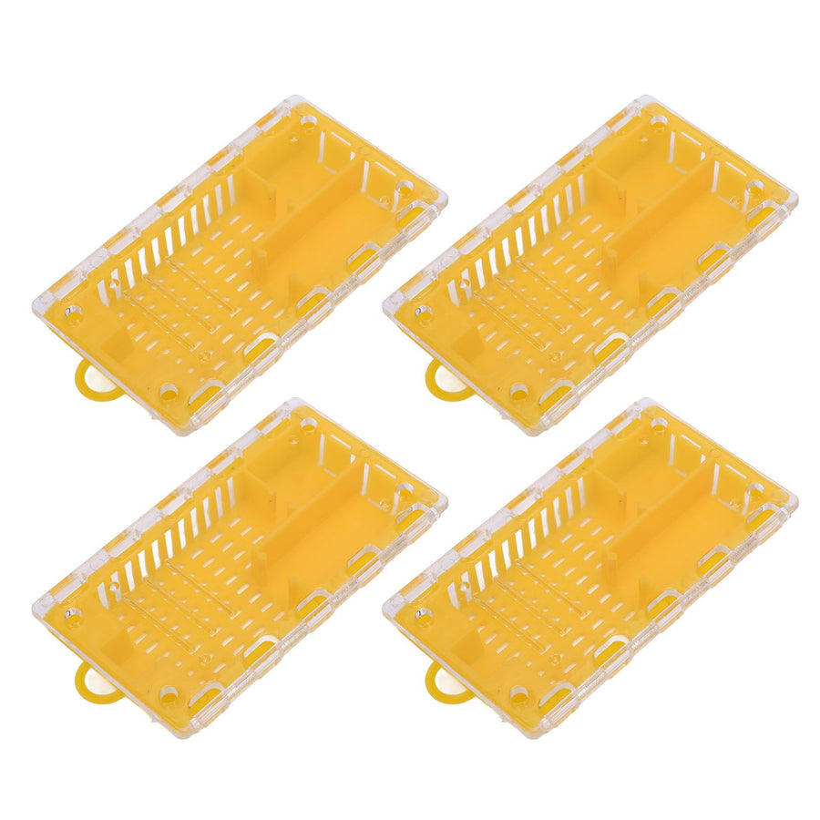 10pcs Queen Bee Cage Plastic Queen Bee Transporting Catcher Beekeeping Supplies Beekeeper Equipment Yellow