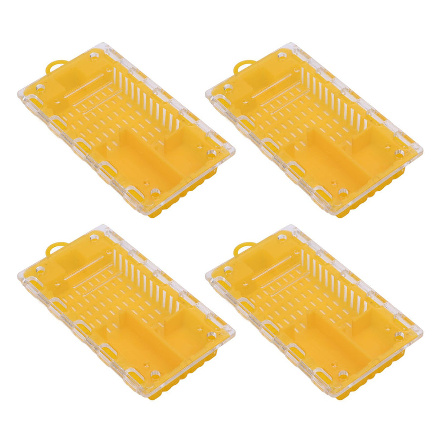 10pcs Queen Bee Cage Plastic Queen Bee Transporting Catcher Beekeeping Supplies Beekeeper Equipment Yellow