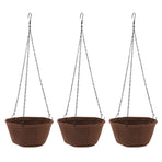 Hanging Planter Set Hanging Flower Plant Pot Basket with Rustproof Chain for Garden Porch Balcony Patio Decor 30.5cm / 12in