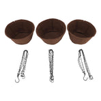 Hanging Planter Set Hanging Flower Plant Pot Basket with Rustproof Chain for Garden Porch Balcony Patio Decor 30.5cm / 12in
