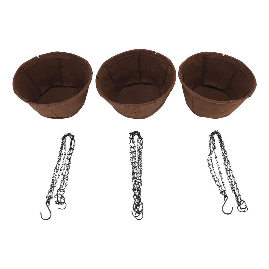 Hanging Planter Set Hanging Flower Plant Pot Basket with Rustproof Chain for Garden Porch Balcony Patio Decor 30.5cm / 12in