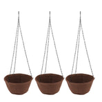 Hanging Planter Set Hanging Flower Plant Pot Basket with Rustproof Chain for Garden Porch Balcony Patio Decor 30.5cm / 12in