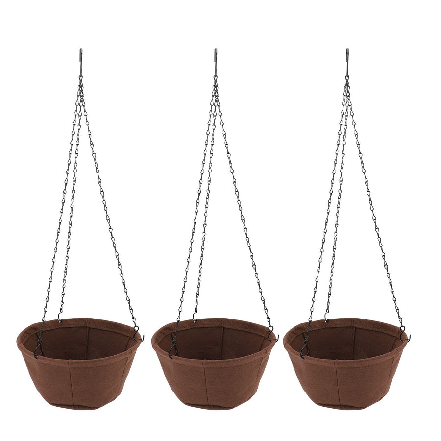 Hanging Planter Set Hanging Flower Plant Pot Basket with Rustproof Chain for Garden Porch Balcony Patio Decor 30.5cm / 12in