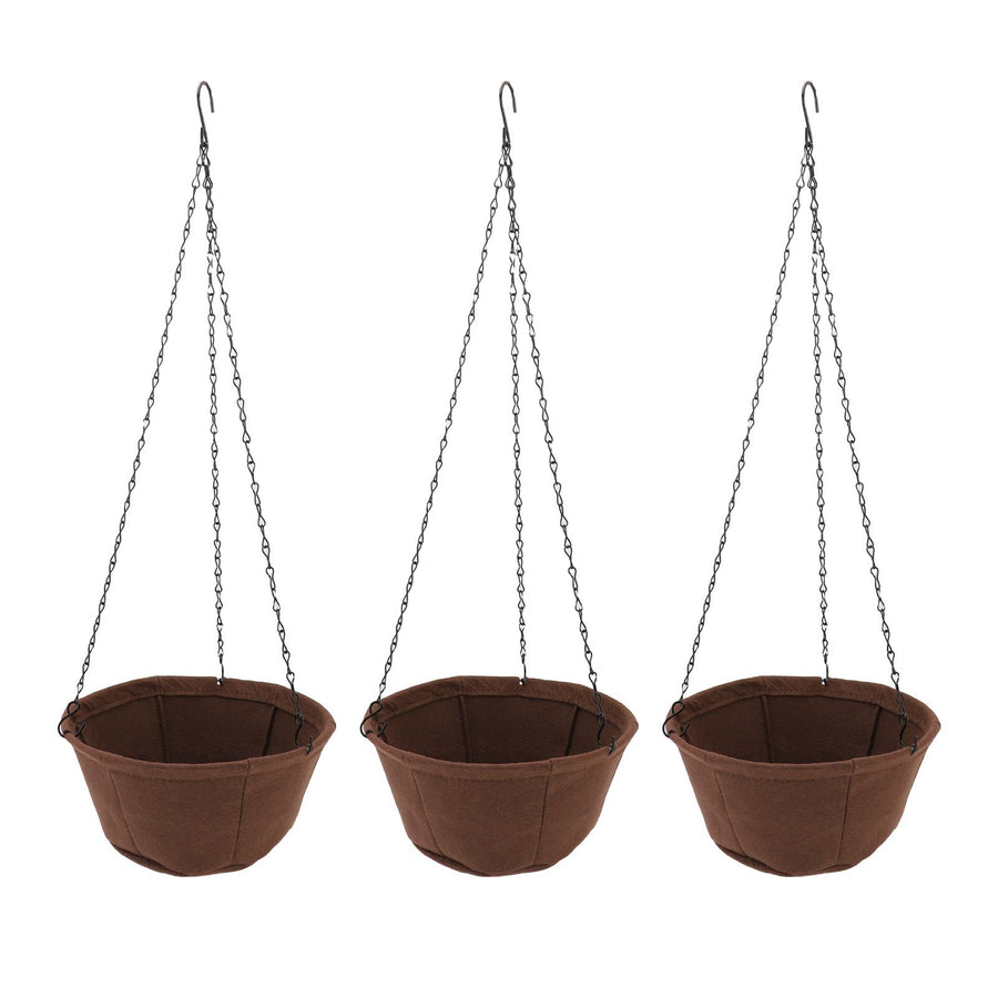 Hanging Planter Set Hanging Flower Plant Pot Basket with Rustproof Chain for Garden Porch Balcony Patio Decor 30.5cm / 12in